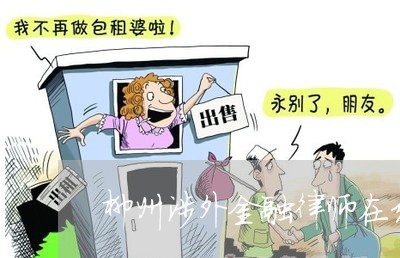 柳州涉外金融律师在线咨询