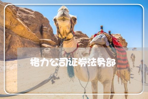 格力公司证券法务部