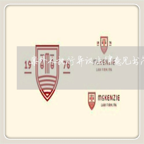 案外人执行异议法律意见书范文