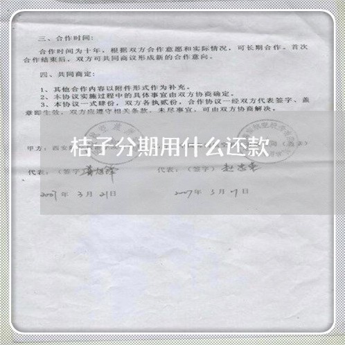桔子分期用什么还款 桔子分期用什么还款