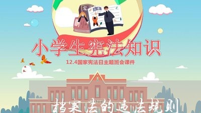 档案法的违法规则