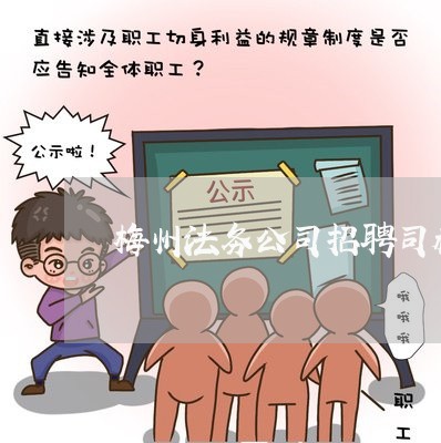 梅州法务公司招聘司机信息