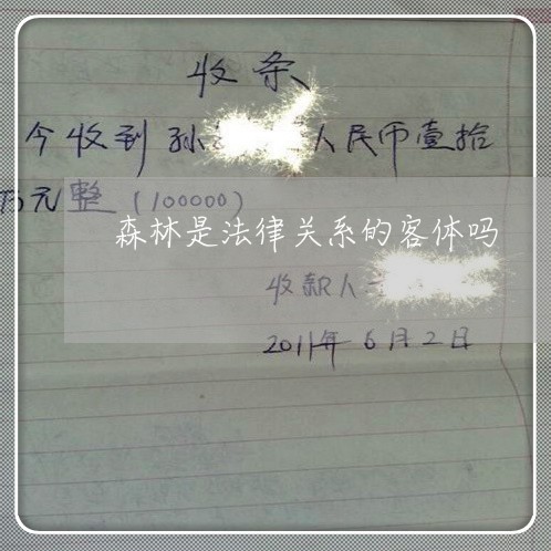 森林是法律关系的客体吗