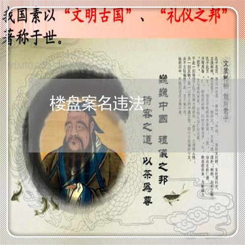 楼盘案名违法