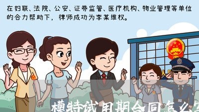 模特试用期合同怎么写模板/2023041450594