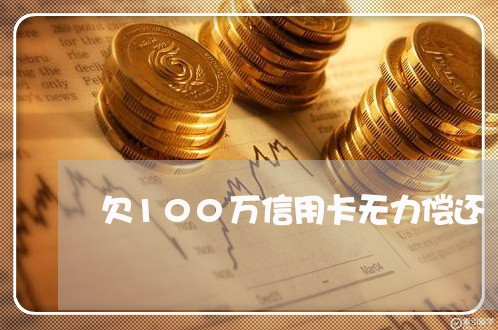 欠100万信用卡无力偿还