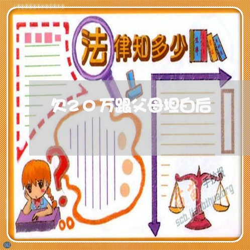 欠20万跟父母坦白后/2023012144380 欠20万跟父母坦白后/2023012144380
