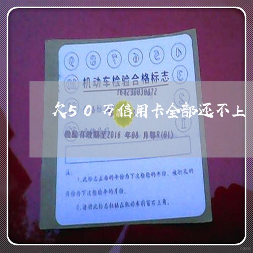欠50万信用卡全部还不上/2023030247280