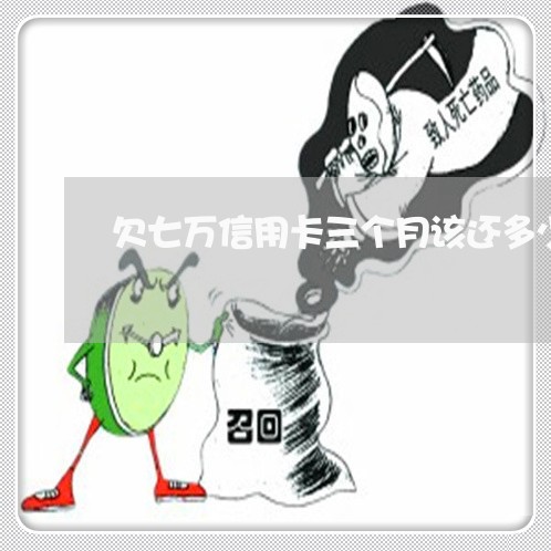 欠七万信用卡三个月该还多少 欠七万信用卡三个月该还多少