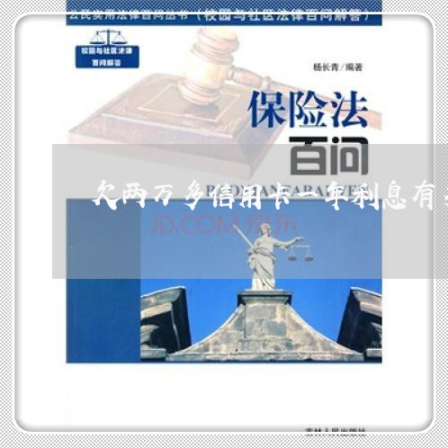欠两万多信用卡一年利息有多少 欠两万多信用卡一年利息有多少