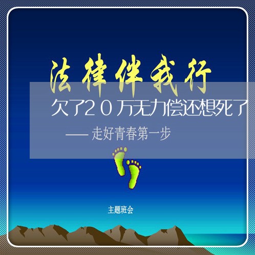 欠了20万无力偿还想死了/2023021951716