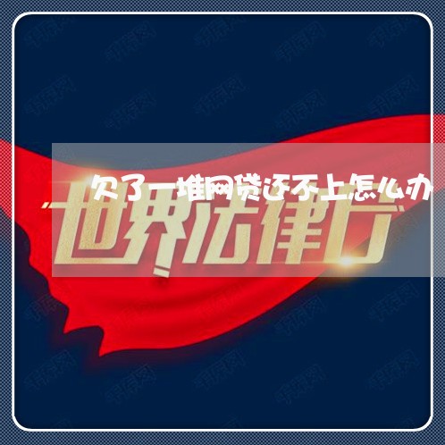 欠了一堆网贷还不上怎么办 欠了一堆网贷还不上怎么办