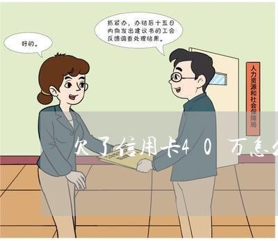 欠了信用卡40万怎么办呢/2023030157251 欠了信用卡40万怎么办呢/2023030157251