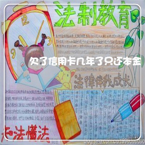 欠了信用卡几年了只还本金 欠了信用卡几年了只还本金
