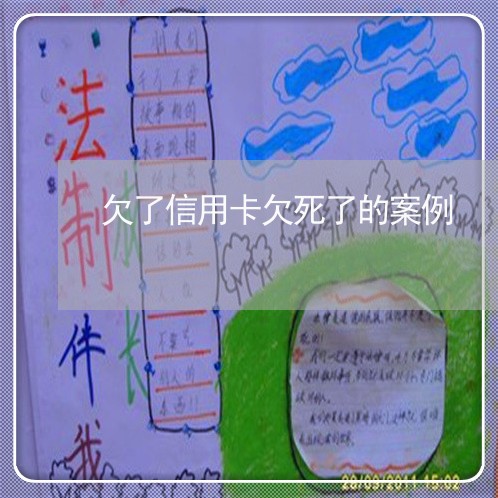 欠了信用卡欠死了的案例