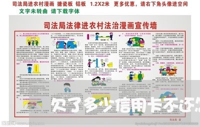 欠了多少信用卡不还怎么办 欠了多少信用卡不还怎么办