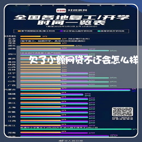欠了小额网贷不还会怎么样