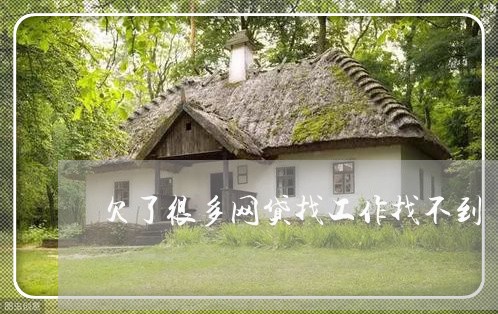 欠了很多网贷找工作找不到 欠了很多网贷找工作找不到