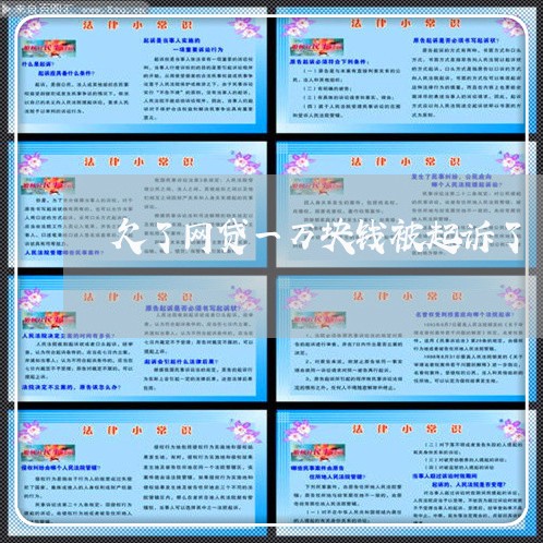 欠了网贷一万块钱被起诉了