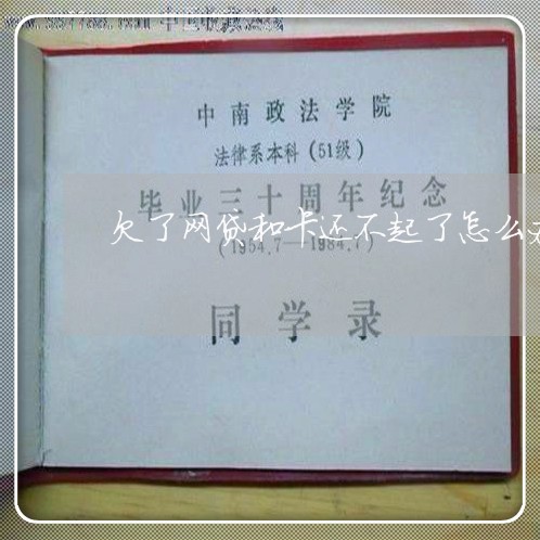 欠了网贷和卡还不起了怎么办