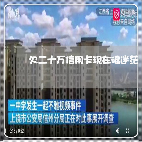 欠二十万信用卡现在很迷茫 欠二十万信用卡现在很迷茫
