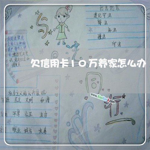 欠信用卡10万养家怎么办 欠信用卡10万养家怎么办