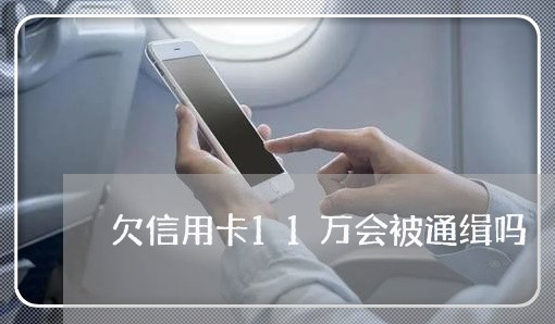 欠信用卡11万会被通缉吗 欠信用卡11万会被通缉吗