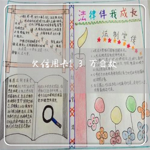 欠信用卡13万自救/2023022658693 欠信用卡13万自救/2023022658693