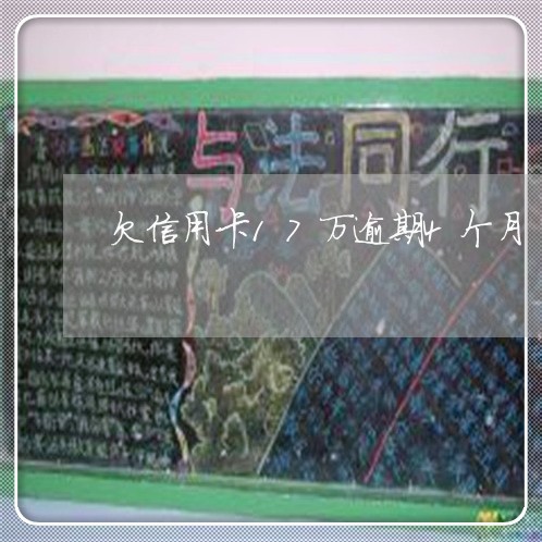 欠信用卡17万逾期4个月/2023042453137