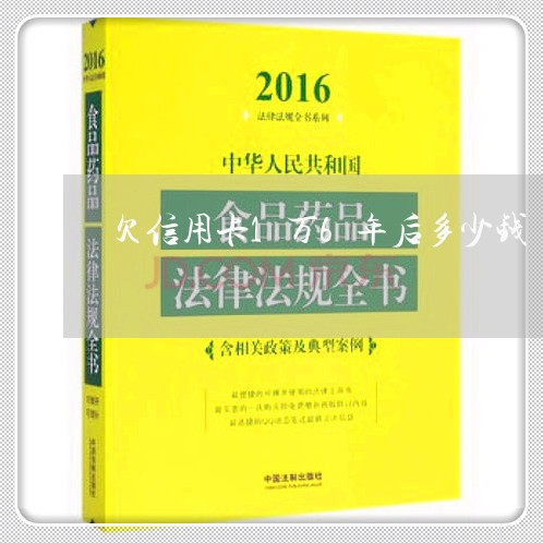 欠信用卡1万6年后多少钱 欠信用卡1万6年后多少钱