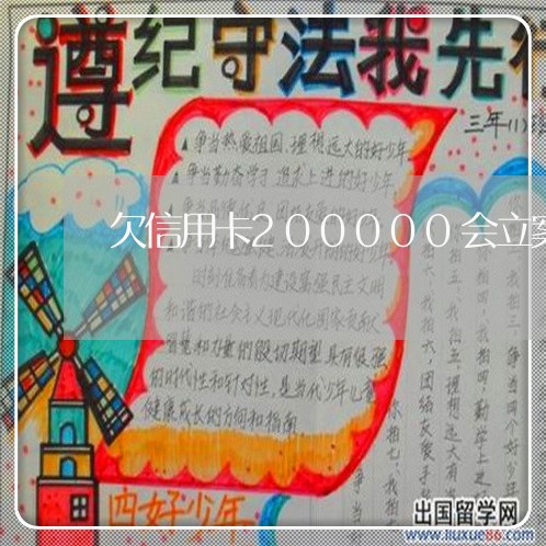 欠信用卡200000会立案吗/2023012675056