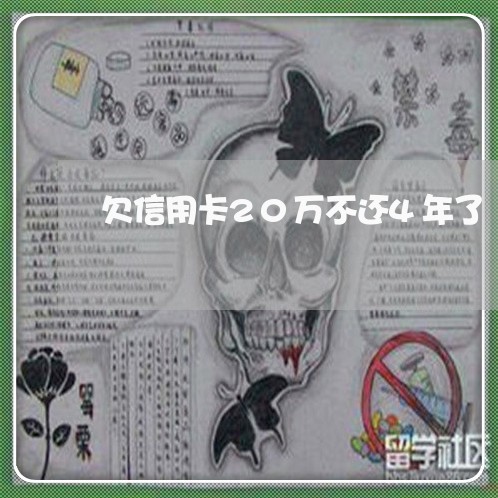 欠信用卡20万不还4年了