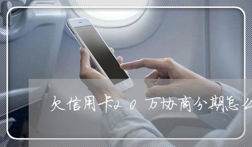 欠信用卡20万协商分期怎么办 欠信用卡20万协商分期怎么办