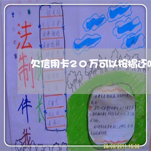 欠信用卡20万可以按揭还吗