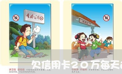 欠信用卡20万每天还200