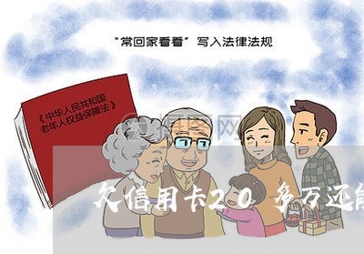 欠信用卡20多万还能上岸吗 欠信用卡20多万还能上岸吗