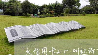 欠信用卡25叫起诉了会坐牢吗
