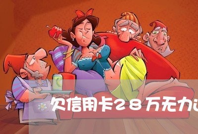 欠信用卡28万无力还款