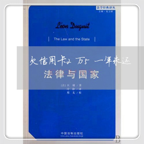 欠信用卡2万5一年未还