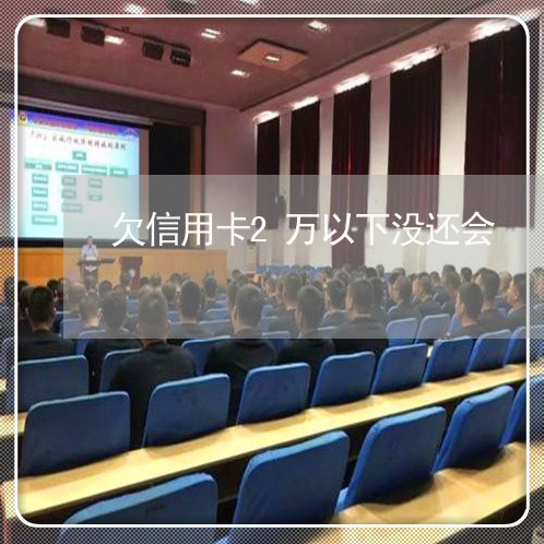 欠信用卡2万以下没还会