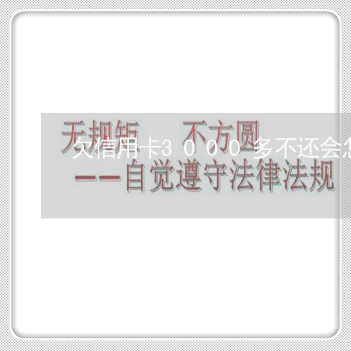 欠信用卡3000多不还会怎样