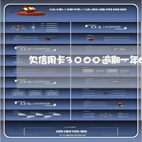欠信用卡3000逾期一年6