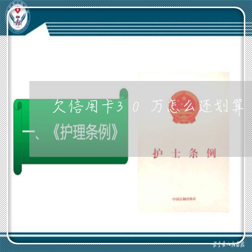 欠信用卡30万怎么还划算