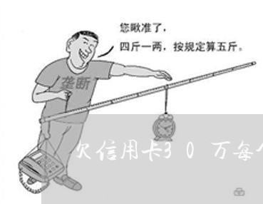 欠信用卡30万每个月还10块
