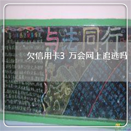 欠信用卡3万会网上追逃吗