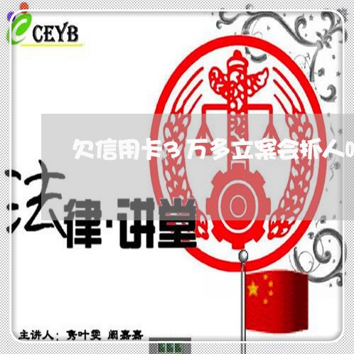 欠信用卡3万多立案会抓人吗