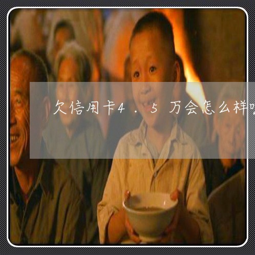 欠信用卡4.5万会怎么样呢/2023030139482