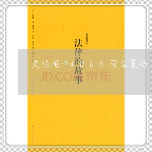 欠信用卡4000可立案吗 欠信用卡4000可立案吗