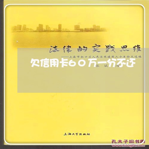 欠信用卡60万一分不还