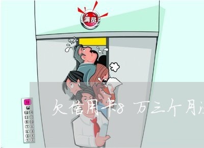 欠信用卡8万三个月没还 欠信用卡8万三个月没还
